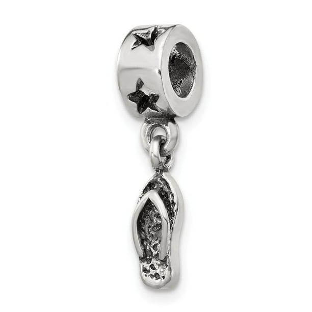 Reflection Beads Sterling Silver Mermaid Dangle Bead 28 x 4 mm Reflection Beads Sterling Silver Mermaid Dangle Bead 28 x 4 mm